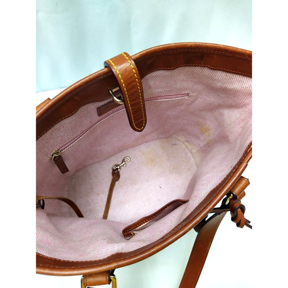 Dooney & Bourke Black Pebbled Leather Double Handles Tote Shoulder Bag - Picture 10 of 15